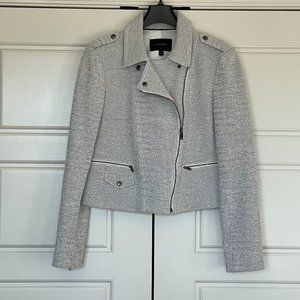 Banana Republic Cream/Black Moto Jacket size 14.